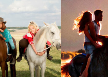 Mädchens auf dem Pferd