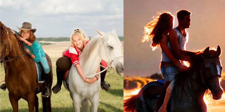 Mädchens auf dem Pferd